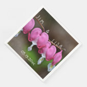 Pink Wedding Hearts Serviette (Ecke)