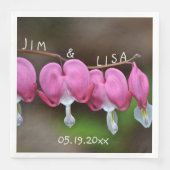 Pink Wedding Hearts Serviette (Vorderseite)