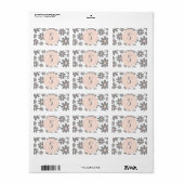 Pink Wedding Hershey Nugget Wrapper Adressaufkleber (Vorne)