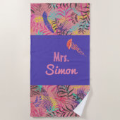 Pink Wedding Mrs. Strandtuch (Vorderseite)