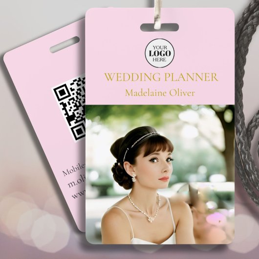 Pink Wedding Planner Foto Logo Mitarbeiter Abzeich Ausweis