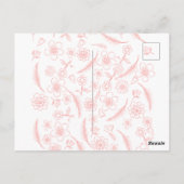 pink wedding postkarte (Rückseite)