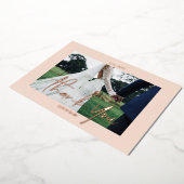 Pink Wedding Real Foil 2 Fotos Danke Karten (Gedreht)