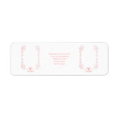 Pink Wedding Return Address Label Bells (Vorne)