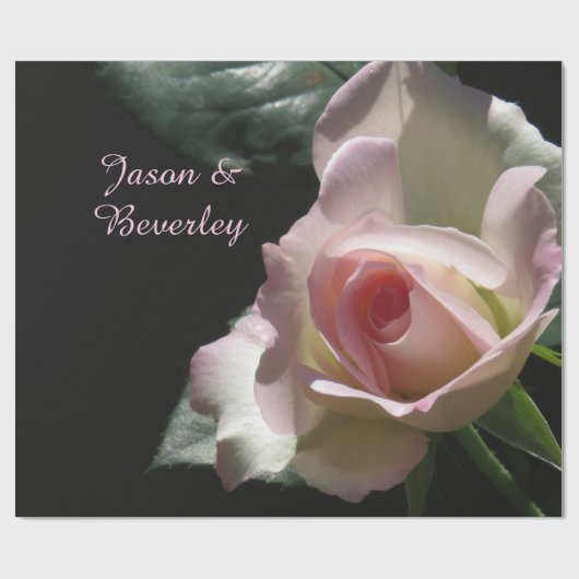 Pink Wedding Rose Geschenkpapier (Flach)