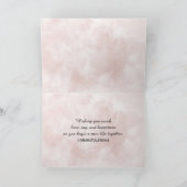 Pink Wedding Rose Herz Karte (Innenseite)