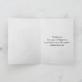 Pink Wedding Rose Herz Karte (Innenseite)