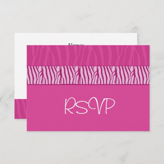 Pink Wedding RSVP (Vorne/Hinten)