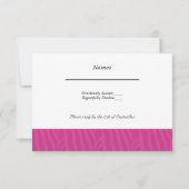 Pink Wedding RSVP Karte (Rückseite)