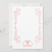 Pink Wedding Save the Date Bells Scrollwork (Rückseite)