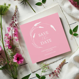 Pink Wedding Save The Date Templates Einladung
