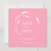 Pink Wedding Save The Date Templates Einladung (Vorderseite)