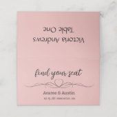 Pink Wedding Table Seating Cards Platzkarte (Außenseite Aufgefaltet)