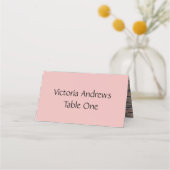 Pink Wedding Table Seating Cards Platzkarte (Rückseite)