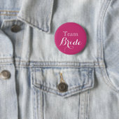 Pink Wedding Team Bride Button (Beispiel)