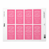 Pink Wedding Wine Bottle Monogram Fevor Labels (Vorne)