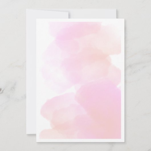 Pink Weeding Einladung (Rückseite)