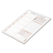 Pink Weekekly Planner Notepad Notizblock (angewinkelt)