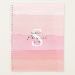 Pink Weekly Planer Trendy abstrakte Wasserfarbe