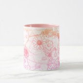 Pink-weiche Daisy-Muster Kaffeemaschine Tasse (Zentrum)