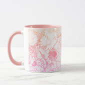Pink-weiche Daisy-Muster Kaffeemaschine Tasse (Links)