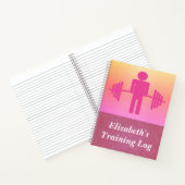 Pink Weightlift Barbell Workout Gym Log Notizblock (Innenseite)