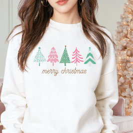 PINK WEIHNACHTEN Boho Weihnachtsbaum Frohe Weihnac Sweatshirt