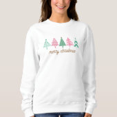 PINK WEIHNACHTEN Boho Weihnachtsbaum Frohe Weihnac Sweatshirt (Vorderseite)