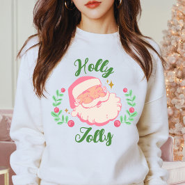 PINK WEIHNACHTEN Custom Vintag Weihnachten Heilige Sweatshirt