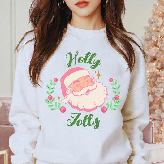 PINK WEIHNACHTEN Custom Vintag Weihnachten Heilige Sweatshirt