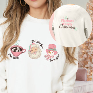PINK WEIHNACHTEN Custom Vintage Weihnachtsfamilie Sweatshirt