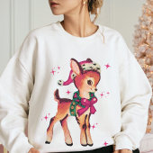 PINK WEIHNACHTEN Niedlich Retro Reindei Holiday Sp Sweatshirt