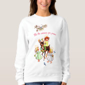 PINK WEIHNACHTEN Vintag Xmas Rentierfisch Angel Be Sweatshirt (Vorderseite)