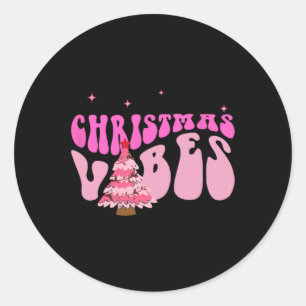 Pink Weihnachten Weihnachten Weihnachten Weihnacht Runder Aufkleber