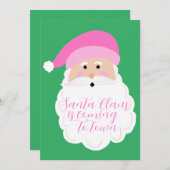 Pink Weihnachts-Fotokarte Feiertagskarte (Vorne/Hinten)