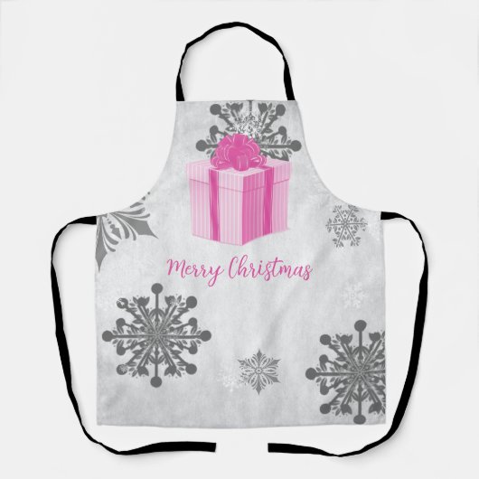 Pink Weihnachts-Geschenk Feiertag Schürze (Vorderseite)