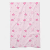 Pink Weihnachts Lebkuchen Mann Schneeflocken Muste Geschirrtuch (Vertikal)