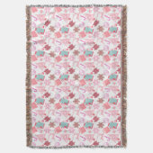 Pink Weihnachts-Ornament Muster 02 Decke (Vorderseite Vertikal)