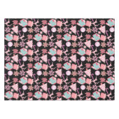 Pink Weihnachts-Ornament Muster 02 Tischdecke (Vorderseite (Horizontal))