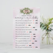 Pink Weihnachts-Winter Baby-Dusche "Guess Who" Spi (Stehend Vorderseite)