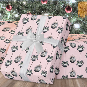 Pink Weihnachts-Ziermuster Geschenkpapier