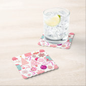 Pink Weihnachts-Ziermuster Untersetzer (Vor Ort)