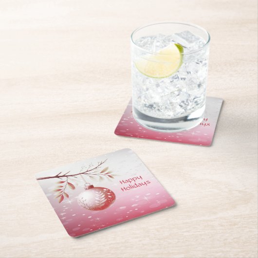 Pink Weihnachtsball Untersetzer (Vor Ort)