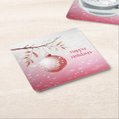 Pink Weihnachtsball Untersetzer (angewinkelt)