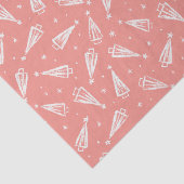 Pink Weihnachtsbaum Muster Gewebe Papier (Ausschnitt)