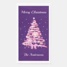 Pink Weihnachtsbaum Name Custom Serviette