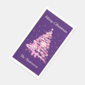 Pink Weihnachtsbaum Name Custom Serviette (Ecke)