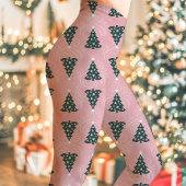 Pink Weihnachtsbaum Pattern Urlaub Leggings