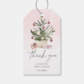 Pink Weihnachtsbaum vielen Dank Geschenkanhänger (Vorderseite)
