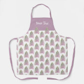 Pink Weihnachtsbaum Wasserfarben Muster Urlaub Schürze (Vorderseite)